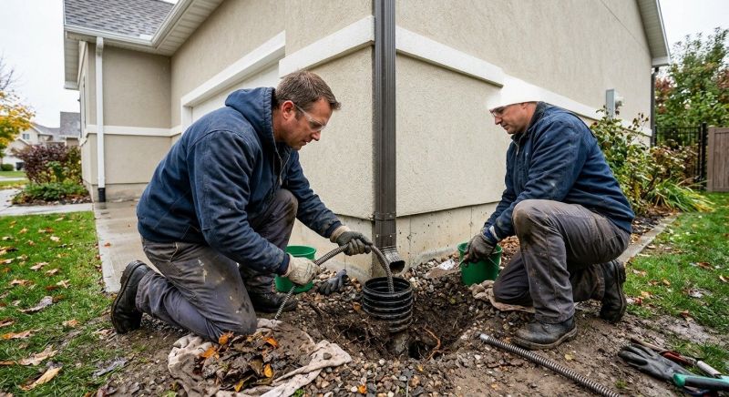 Barn Downspout Repair